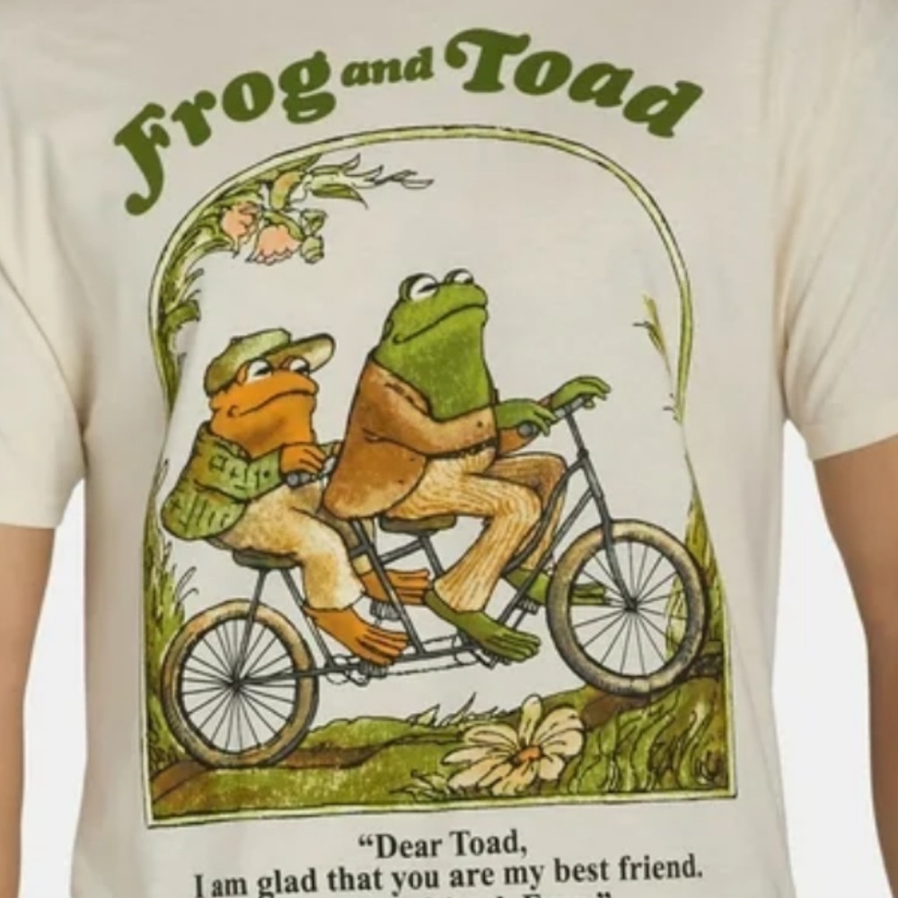 Frog and Toad Graphic Tee - Cream 2X